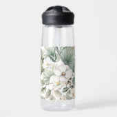 Benutzerdefiniertes Monogramm Wasserfarbe Floral Trinkflasche (Vorne)