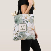 Benutzerdefiniertes Monogramm-Wasserfarben-Blumenm Tasche (Von Nahem)