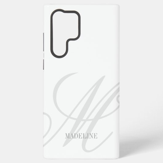 Benutzerdefiniertes Monogramm-Wasserzeichen-Logo e Samsung Galaxy Hülle (Rückseite)