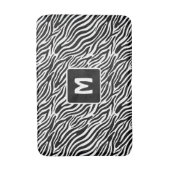 Benutzerdefiniertes Monogramm Zebra-Muster Badematte (Vorderseite Vertikal)