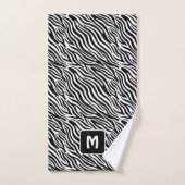 Benutzerdefiniertes Monogramm Zebra-Muster Badhandtuch Set (Handtuch)