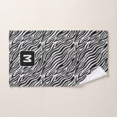 Benutzerdefiniertes Monogramm Zebra-Muster Badhandtuch Set (Handtuch)