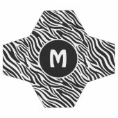 Benutzerdefiniertes Monogramm Zebra-Muster Fußball (Flach)