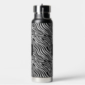 Benutzerdefiniertes Monogramm Zebra-Muster Trinkflasche (Links)
