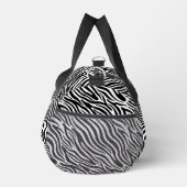 Benutzerdefiniertes Monogramm Zebramuster Duffle Bag (Rechts)