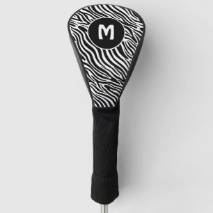 Benutzerdefiniertes Monogramm Zebramuster Golf Headcover