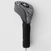 Benutzerdefiniertes Monogramm Zebramuster Golf Headcover (angewinkelt)
