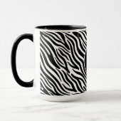 Benutzerdefiniertes Monogramm Zebramuster Tasse (Links)