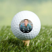 Benutzerdefiniertes Monogrammfoto Golfball (Insitu T-Shirt)