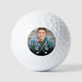 Benutzerdefiniertes Monogrammfoto Golfball (Vorderseite)