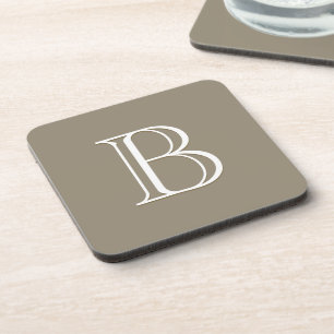 Benutzerdefiniertes monogrammiertes Buchstabeninit Getränkeuntersetzer