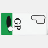 Benutzerdefiniertes monogrammiertes Golfspieler Samsung Galaxy Hülle (Rückseite (Horizontal))