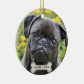 Benutzerdefiniertes Mops-Dog-Foto Keramik Ornament (Rechts)