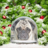 Benutzerdefiniertes Mops-Dog-Foto Schneekugeln (Weihnachten)