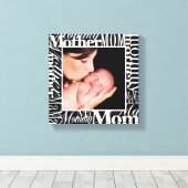 Benutzerdefiniertes Mother Day Word Collage Foto Leinwanddruck (Insitu (Holzboden))