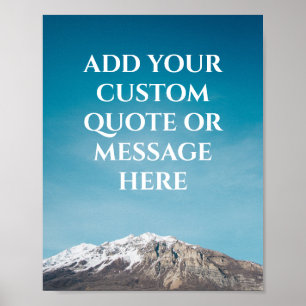 Benutzerdefiniertes Motivations-Reise-Zitat Poster