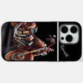 Benutzerdefiniertes Motorrad in Red & Gold Case-Mate iPhone Hülle (Rückseite (Horizontal))