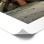 Benutzerdefiniertes Motorrad mit roten Details Poster (Ecke)