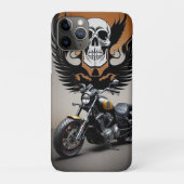 Benutzerdefiniertes Motorrad mit Skull-Grafik Case-Mate iPhone Hülle (Rückseite)