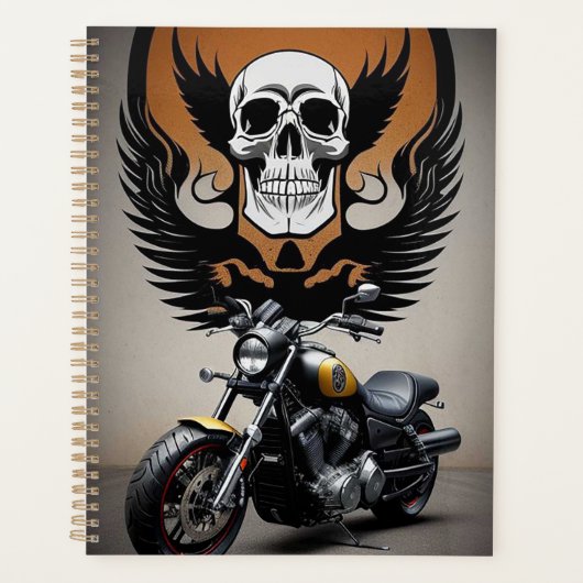 Benutzerdefiniertes Motorrad mit Skull-Grafik Planer (Vorderseite)