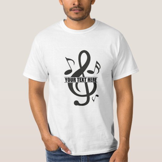 Benutzerdefiniertes Musiknote-Design T-Shirt (Vorderseite)
