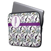 Benutzerdefiniertes Muster der ersten Monogramm-Re Laptopschutzhülle (Vorderseite Links)
