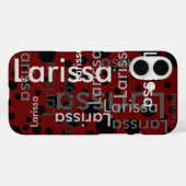 Benutzerdefiniertes Muster der Namenstypografie Case-Mate iPhone Hülle (Rückseite (Horizontal))