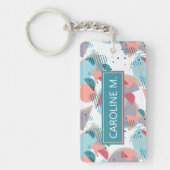 Benutzerdefiniertes Muster für Abstrakte Geometrie Schlüsselanhänger (Vorderseite)