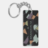 Benutzerdefiniertes Muster für Abstrakte Geometrie Schlüsselanhänger (Vorderseite links)