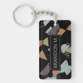 Benutzerdefiniertes Muster für Abstrakte Geometrie Schlüsselanhänger (Vorderseite)