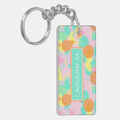 Benutzerdefiniertes Muster für Abstrakte Geometrie Schlüsselanhänger (Vorderseite links)