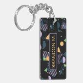 Benutzerdefiniertes Muster für Abstrakte Geometrie Schlüsselanhänger (Vorderseite links)