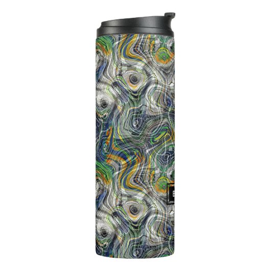 Benutzerdefiniertes Muster für Cooles Retro-Frakta Thermosbecher (Nach links gedreht)