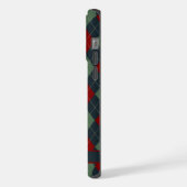 Benutzerdefiniertes Muster für dunkelgrüne Aquamar iPhone Hülle (Linke Seite)