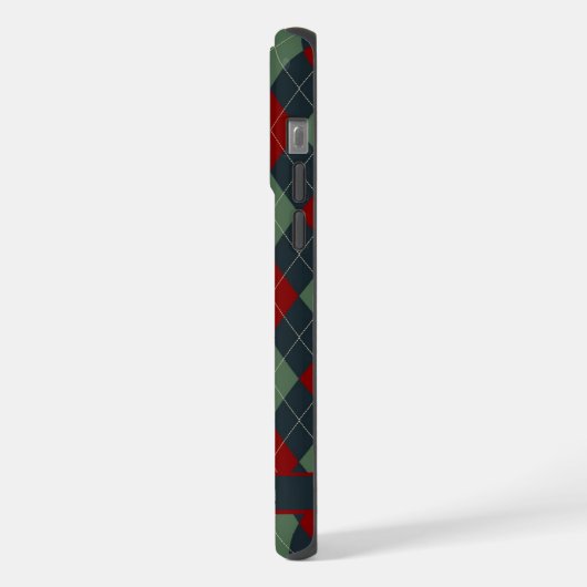 Benutzerdefiniertes Muster für dunkelgrüne Aquamar iPhone Hülle (Linke Seite)