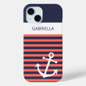 Benutzerdefiniertes Muster für ein rotes Korallenm Case-Mate iPhone Hülle (Rückseite)