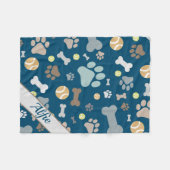Benutzerdefiniertes Muster für einen Hundepaw-Knoc Fleecedecke (Vorderseite (Horizontal))