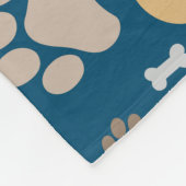 Benutzerdefiniertes Muster für einen Hundepaw-Knoc Fleecedecke (Ecke)