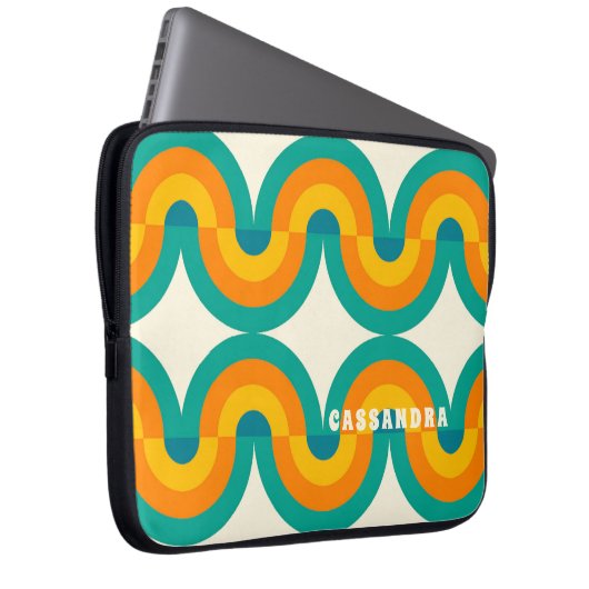 Benutzerdefiniertes Muster für Funky farbenfrohe R Laptopschutzhülle (Vorne Rechts)