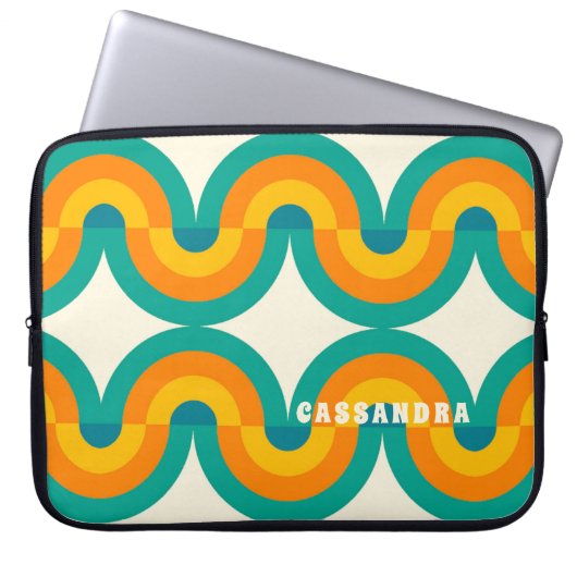 Benutzerdefiniertes Muster für Funky farbenfrohe R Laptopschutzhülle (Vorderseite)