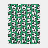Benutzerdefiniertes Muster für grünes Fußballball Fleecedecke (Vorderseite)