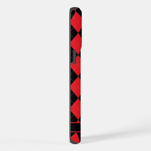 Benutzerdefiniertes Muster für hellrosa Schwarze R iPhone Hülle (Rechte Seite)