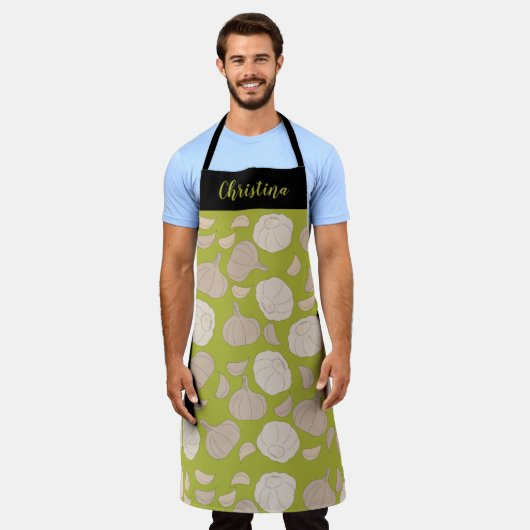 Benutzerdefiniertes Muster für Knoblauch - Knoblau Schürze (Getragen)