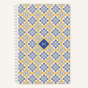 Benutzerdefiniertes Muster für Portugese-Tiles Notizblock