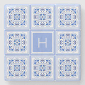 Benutzerdefiniertes Muster für Portugese-Tiles Steinuntersetzer (Vorderseite)