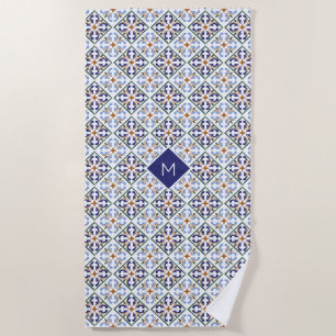 Benutzerdefiniertes Muster für Portugese-Tiles Strandtuch