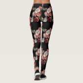 Benutzerdefiniertes Muster für rosa und rote Pappe Leggings (Rückseite)