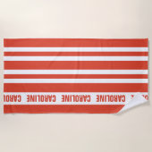 Benutzerdefiniertes Muster für Weißes Tomaten, Rot Strandtuch (Vorderseite)