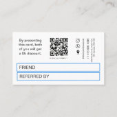 Benutzerdefiniertes Muster Qr-Code Truck Art Treuekarte (Rückseite)