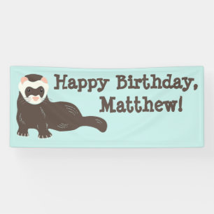 Benutzerdefiniertes Nachrichtenbrown-Ferret-Party Banner